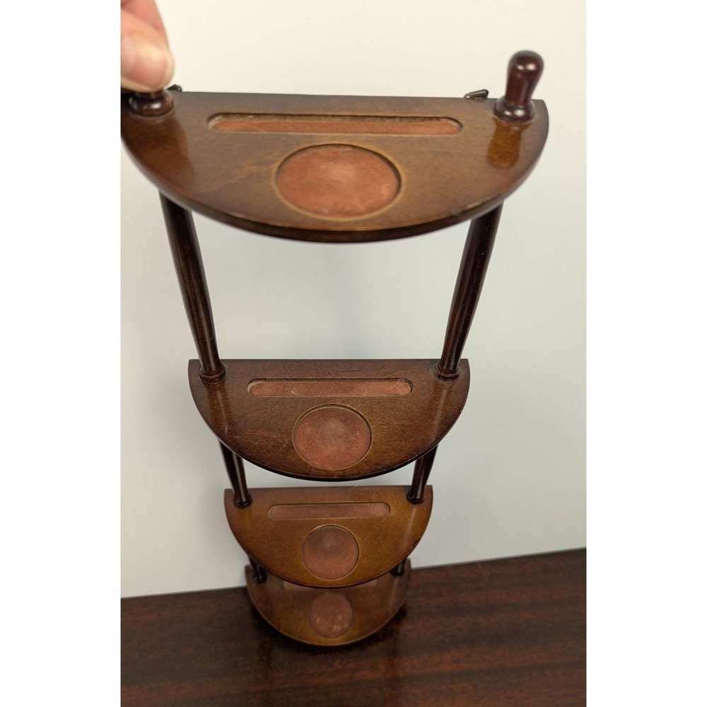 Vintage Bombay Company Mahogany Wall Display Shelf Curio Knick Knack 1992 29in